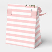 Waterverf roze witte rozen grijze strepen patroon bedankdoosjes (Achterkant)