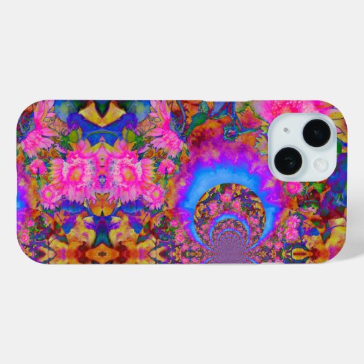 Waterverf roze zonnebloemen abstracte bloemen Case-Mate iPhone case (Achterkant (horizontaal))
