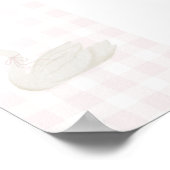 Waterverf roze zwaan poster (Hoek)