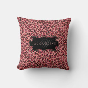 Waterverf Roze Zwart Leopard Meisje Kinderkamer De Kussen