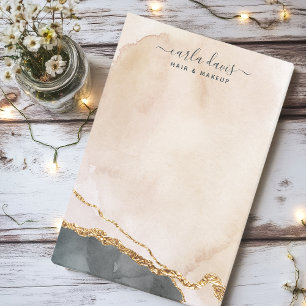 Waterverf Roze zwarte goudWaterverf Marble Salon Post-it® Notes