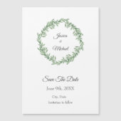 Waterverf Rozemarijn krans opslaan de datum Magnetische Uitnodiging (Voorkant)