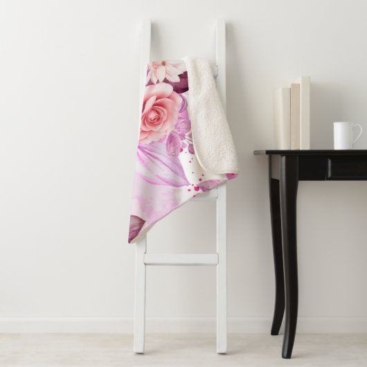 WATERVERF ROZEN 4 SHERPA DEKEN (In situ)