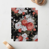 WATERVERF ROZEN 7 NOTITIEKAARTJE (Voorkant / Achterkant in situ)