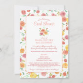 Waterverf Rozen 80th Birthday Kaart Shower (Voorkant)