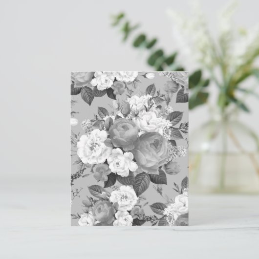 WATERVERF ROZEN 9 BRIEFKAART (Staand voorkant)