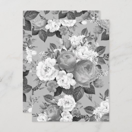 WATERVERF ROZEN 9 BRIEFKAART (Voorkant / Achterkant)