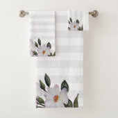 Waterverf Rozen Ballerina Floral Design Bad Handdoek (Insitu)