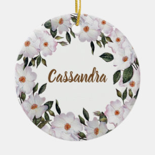 Waterverf Rozen Ballerina Floral Design Keramisch Ornament