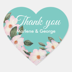 Waterverf Rozen Ballerina Floral Illustration Hart Sticker