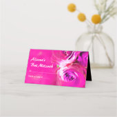 WATERVERF ROZEN Bat Mitzvah Seating Escort Kaart (Voorkant)