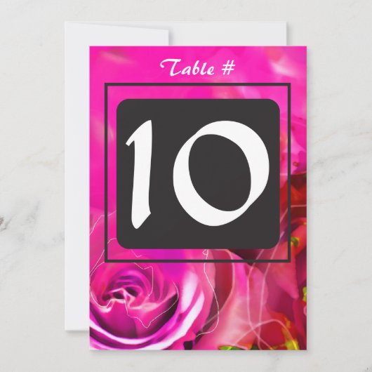 WATERVERF ROZEN Bat Mitzvah Table Kaart (Voorkant)