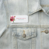 Waterverf Rozen Bloem Moderne Sjabloon Naamplaatje (In situ)