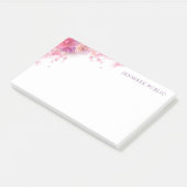 Waterverf Rozen Bloemen Elegant Bloemen Sjabloon Post-it® Notes (Schuin)