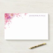 Waterverf Rozen Bloemen Elegant Bloemen Sjabloon Post-it® Notes (Op bureau)