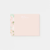 Waterverf Rozen Bloemen in Roze en Perzik Post-it® Notes (Voorkant)