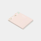 Waterverf Rozen Bloemen in Roze en Perzik Post-it® Notes (Schuin)