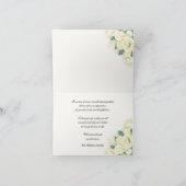 Waterverf Rozen Bloemen Rouw Dank u Bedankkaart (Binnen)