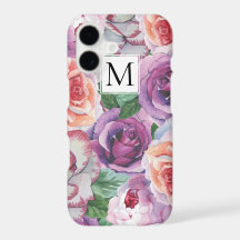 Waterverf rozen en monogram floraal