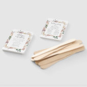 Waterverf Rozen en Orchids Wedding Programme Handwaaier (Niet-gemonteerd)