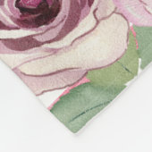 Waterverf rozen fleece deken (Hoek)