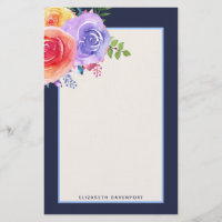 Waterverf Rozen Floral Bouquet