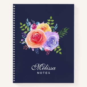 Waterverf Rozen Floral Bouquet Notitieboek