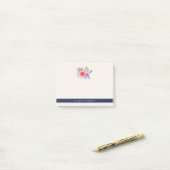 Waterverf Rozen Floral Bouquet Post-it® Notes (Op bureau)