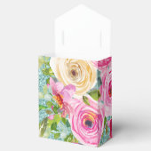 Waterverf Rozen in Aqua Glitter Persoonlijk Bedankdoosjes (Geopend)