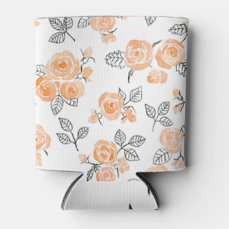 Waterverf Rozen: inkt witte achtergrond Blikjeskoeler