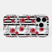 Waterverf rozen iPhone hoesje (Achterkant horizontaal)