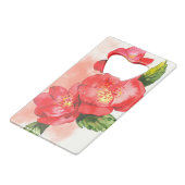 Waterverf Rozen Kredietkaart Flessenopener (Voorkant Gekanteld)