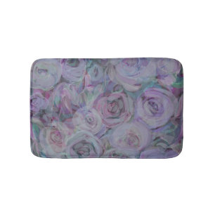 Waterverf Rozen lavender Badmat