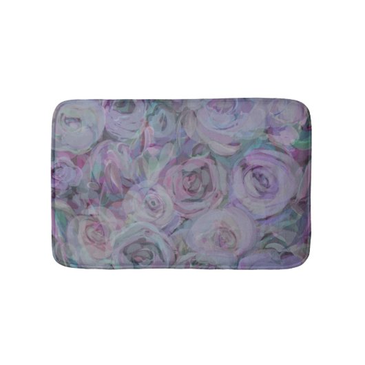 Waterverf Rozen lavender Badmat (Voorkant)