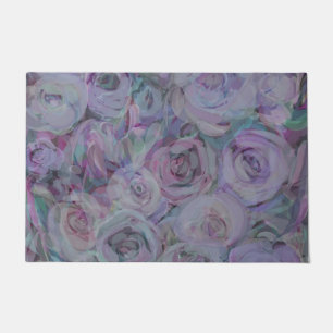 Waterverf Rozen lavender Deurmat