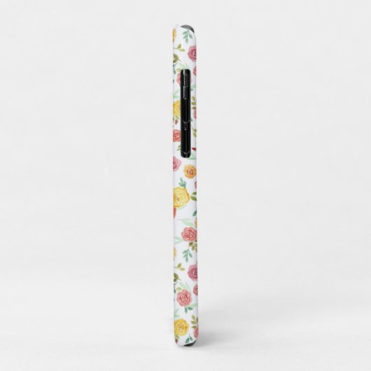 Waterverf Rozen met Monogram Case-Mate iPhone Case (Achterkant/links)