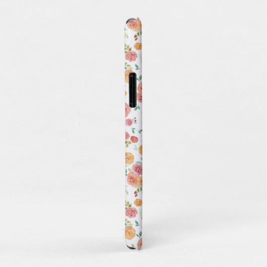 Waterverf Rozen met Monogram Case-Mate iPhone Case (Achterkant/rechts)