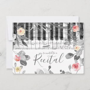 waterverf rozen muziekrecital kaart