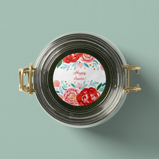 Waterverf rozen Pasen Sticker