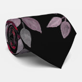 Waterverf rozen, rode rozen op zwart stropdas (Opgerold)