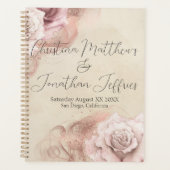 Waterverf Rozen Rustic Glam Wedding Parchment Planner (Voorkant)