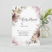 Waterverf Rozen Stippen RSVP Kaart (Staand voorkant)