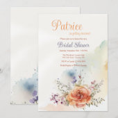 Waterverf Rozen Uitnodiging (Voorkant / Achterkant)