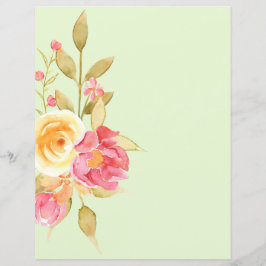 Waterverf Rozen voor kattentuin