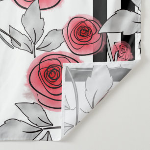 Waterverf rozen wandkleed