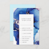 Waterverf RSVP-kaart met maaltijdkeuzes RSVP Kaartje (Voorkant / Achterkant)