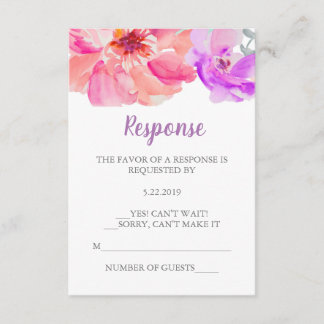 Waterverf RSVP-kaart RSVP Kaartje