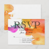 Waterverf RSVP Kaartje (Voorkant / Achterkant)