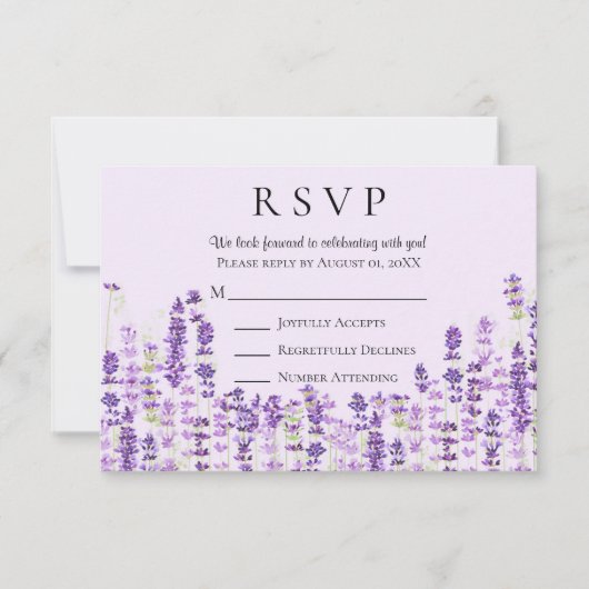Waterverf RSVP lavender Light Purple Flowers (Voorkant)
