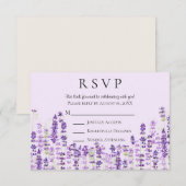 Waterverf RSVP lavender Light Purple Flowers (Voorkant / Achterkant)